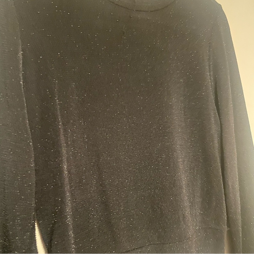 Aeropostale Black Crew Neck Long Sleeve Crop Top - Picture 2 of 3